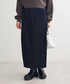 【グリーンパークス/Green Parks】のラメベロアIラインスカート Navy|ID: prp329100004525553 ipo3291000000032007971