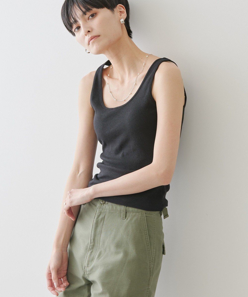 【アメリカンホリック/AMERICAN HOLIC】のリブタンクトップ インテリア・キッズ・メンズ・レディースファッション・服の通販 founy(ファニー) 　ファッション　Fashion　レディースファッション　WOMEN　トップス・カットソー　Tops/Tshirt　おすすめ　Recommend　インナー　Inner　タンク　Tank　フィット　Fit　ベーシック　Basic　リラックス　Relax　夏　Summer　春　Spring　S/S・春夏　Ss・Spring/Summer　Black|ID: prp329100004525559 ipo3291000000032007993