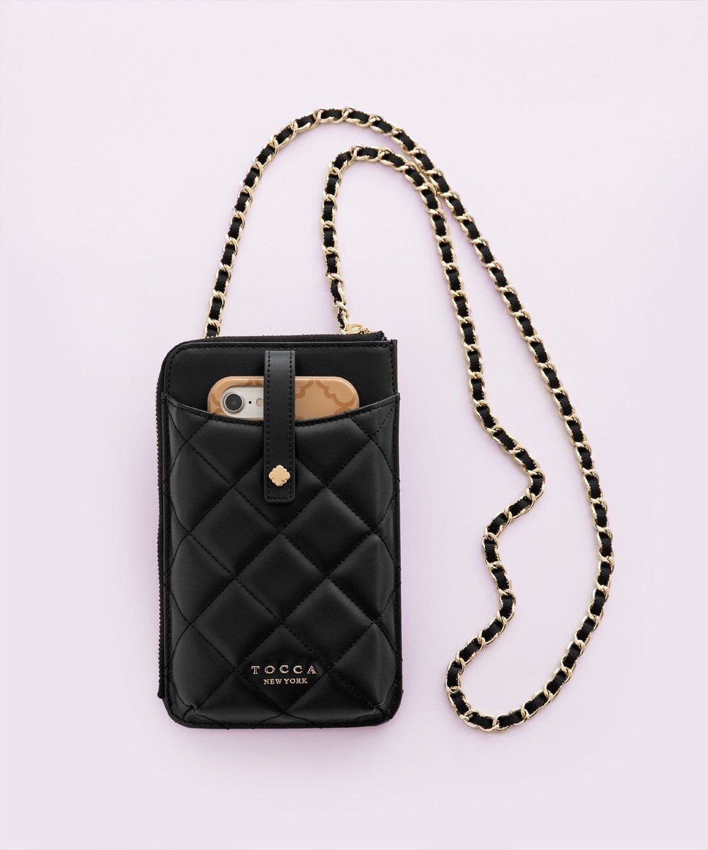 【トッカ/TOCCA】のPILA MULTIBAG マルチバッグ インテリア・キッズ・メンズ・レディースファッション・服の通販 founy(ファニー) 　ファッション　Fashion　レディースファッション　WOMEN　バッグ　Bag　冬　Winter　おすすめ　Recommend　エレガント 上品　Elegant　キルト　Quilt　コンパクト　Compact　スマホ　Smartphone　スマート　Smart　フロント　Front　ポケット　Pocket　リュクス　Luxe　ロマンティック　Romantic　A/W・秋冬　Aw・Autumn/Winter・Fw・Fall-Winter　ブラック系|ID: prp329100004525590 ipo3291000000032008141