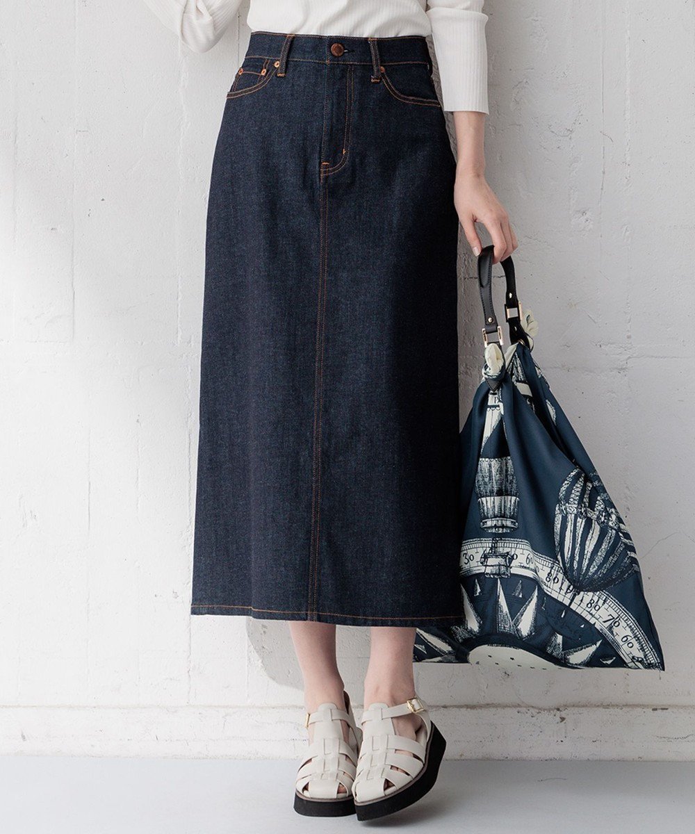 【23区/NIJYUSANKU】の【Oggi4月号掲載/洗える】23区DENIM ストレッチ デニムスカート インテリア・キッズ・メンズ・レディースファッション・服の通販 founy(ファニー) 　雑誌掲載アイテム　Magazine Items　ファッション雑誌　Fashion Magazines　オッジ　Oggi　ファッション　Fashion　レディースファッション　WOMEN　スカート　Skirt　デニムスカート　Denim Skirts　洗える　Washable　4月号　April Issue　シルケット　Mercerization　ジャケット　Jacket　ジーンズ　Jeans　ストレッチ　Stretch　スリット　Slit　雑誌　Magazine　デニム　Denim　フィット　Fit　ポケット　Pocket　ミドル　Middle　A/W・秋冬　Aw・Autumn/Winter・Fw・Fall-Winter　S/S・春夏　Ss・Spring/Summer　夏　Summer　2023春夏・S/S　Ss,Spring/Summer,2023　2023年　2023　2024年　2024　2024春夏・S/S　Ss,Spring/Summer,2024　ネイビー系|ID: prp329100004525593 ipo3291000000032008157
