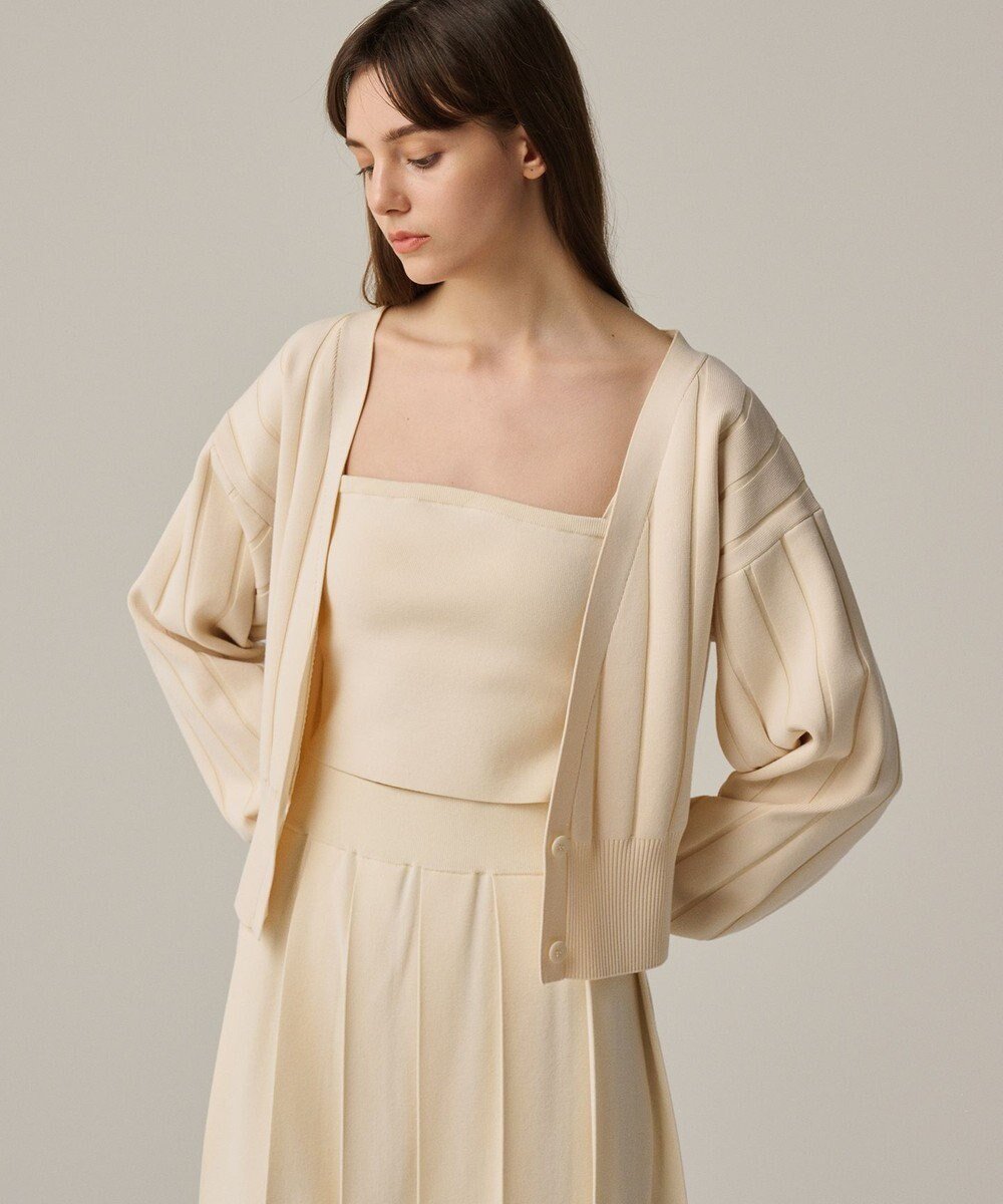 【アンクレイヴ/uncrave】の【手洗い可】ドライタッチ ニット カップ付き バンドゥ(uncrave WHITE) インテリア・キッズ・メンズ・レディースファッション・服の通販 founy(ファニー) 　ファッション　Fashion　レディースファッション　WOMEN　トップス・カットソー　Tops/Tshirt　ニット　Knit Tops　キャミソール / ノースリーブ　No Sleeves　インナー　Inner　春　Spring　カーディガン　Cardigan　キャミソール　Camisole　ショート　Short　ストレッチ　Stretch　雑誌　Magazine　プリーツ　Pleats　S/S・春夏　Ss・Spring/Summer　夏　Summer　エレガント 上品　Elegant　エクリュ|ID: prp329100004525596 ipo3291000000032008165