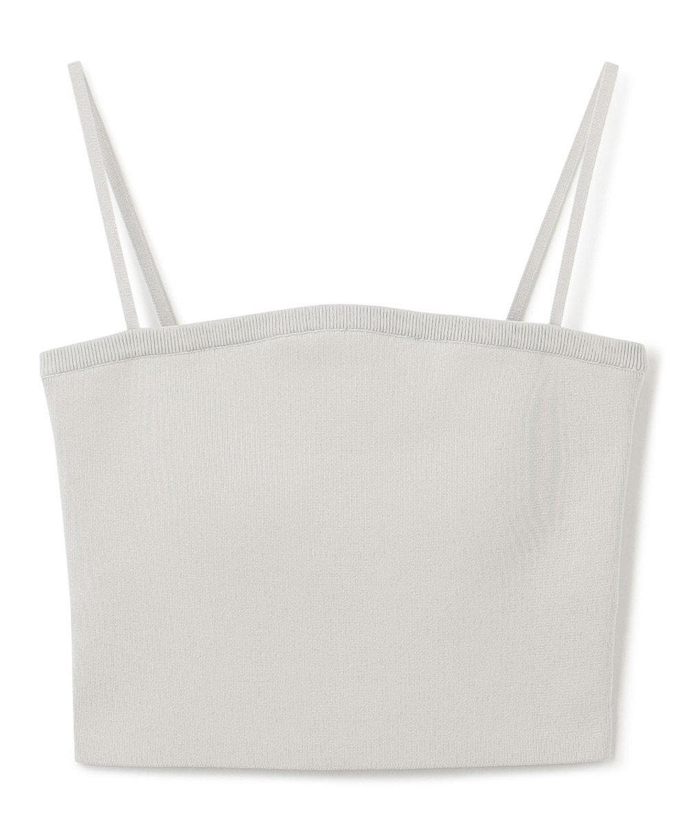 【アンクレイヴ/uncrave】の【手洗い可】ドライタッチ ニット カップ付き バンドゥ(uncrave WHITE) インテリア・キッズ・メンズ・レディースファッション・服の通販 founy(ファニー) 　ファッション　Fashion　レディースファッション　Fashion for Women　トップス・カットソー　Cut & Sew Tops　ニット　Knit Tops & Sweaters　キャミソール&ノースリーブ　Camisoles & Sleeveless Tops　インナー　Innerwear　春　Spring　カーディガン　Cardigan, Knitwear　キャミソール　Camisole, Spaghetti Strap Top　ショート　Short, Short Length　ストレッチ　Stretch, Stretchy Fabric　雑誌　Magazine, Fashion Magazine　プリーツ　Pleats, Pleated　S/S・春夏　SS, Spring/Summer, Warm Season　夏　Summer　エレガント 上品　Elegant　アイスグレー|ID: prp329100004525596 ipo3291000000033171759