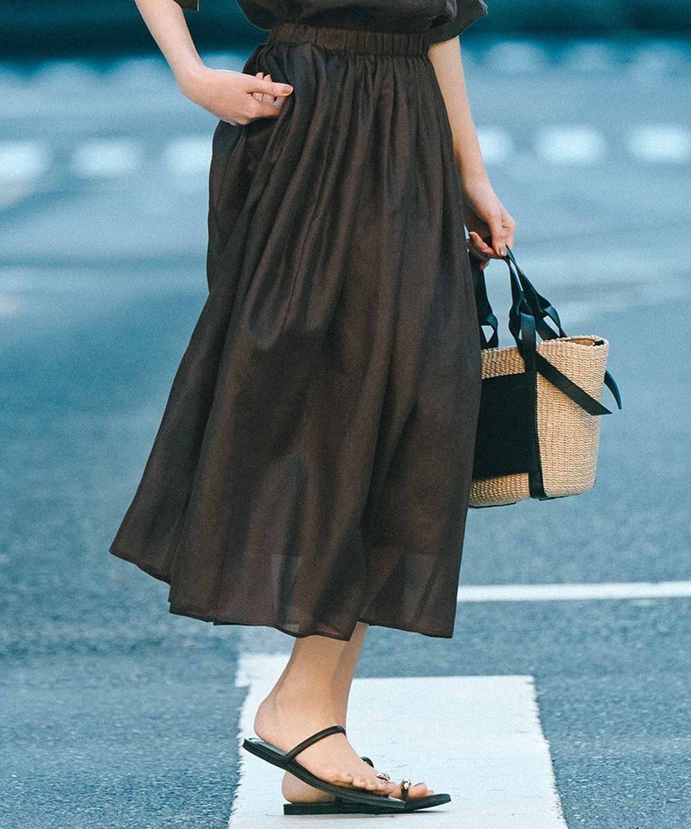 【23区/NIJYUSANKU】の【接触冷感/洗える】シアーフィルム フレアスカート 人気、トレンドファッション・服の通販 founy(ファニー) 　ファッション　Fashion　レディースファッション　Fashion for Women　スカート　Skirts　Aライン・フレアスカート　A-Line & Flared Skirts　エアリー　Airy Texture　エレガント 上品　Elegant　オーガンジー　Organza Fabric　春　Spring　洗える　Machine Washable　クラシカル　Classical, Vintage-Inspired　シアー　Sheer, See-Through　シンプル　Simple, Minimal　ダウン　Down, Puffer　フレア　Flare, Flared　S/S・春夏　SS, Spring/Summer, Warm Season　夏　Summer　2024年　2024　2024春夏・S/S　Spring/Summer 2024 SS24　 other-1|ID: prp329100004525628 ipo3291000000034807041