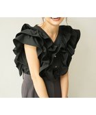 【ハッシュニュアンス/#Newans】のラッフルフリルブラウス 人気、トレンドファッション・服の通販 founy(ファニー) ファッション Fashion レディースファッション Fashion for Women トップス・カットソー Cut & Sew Tops シャツ・ブラウス・オフィスカジュアル Elegant Blouses & Button-Ups ノースリーブ Sleeveless, No-Sleeve フリル Frill, Ruffle エレガント 上品 Elegant 吸水 Absorbent, Quick-Dry 夏 Summer 春 Spring S/S・春夏 SS, Spring/Summer, Warm Season thumbnail ブラック|ID: prp329100004525631 ipo3291000000034464283