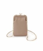 【トプカピ/TOPKAPI】の【TOPKAPI】シュリンクレザー パール チェーン ショルダー バッグ / スマホショルダー グレージュ|ID: prp329100004525654 ipo3291000000032008429