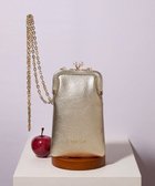 【トプカピ/TOPKAPI】の【TOPKAPI】シュリンクレザー パール チェーン ショルダー バッグ / スマホショルダー ゴールド|ID: prp329100004525654 ipo3291000000032008431