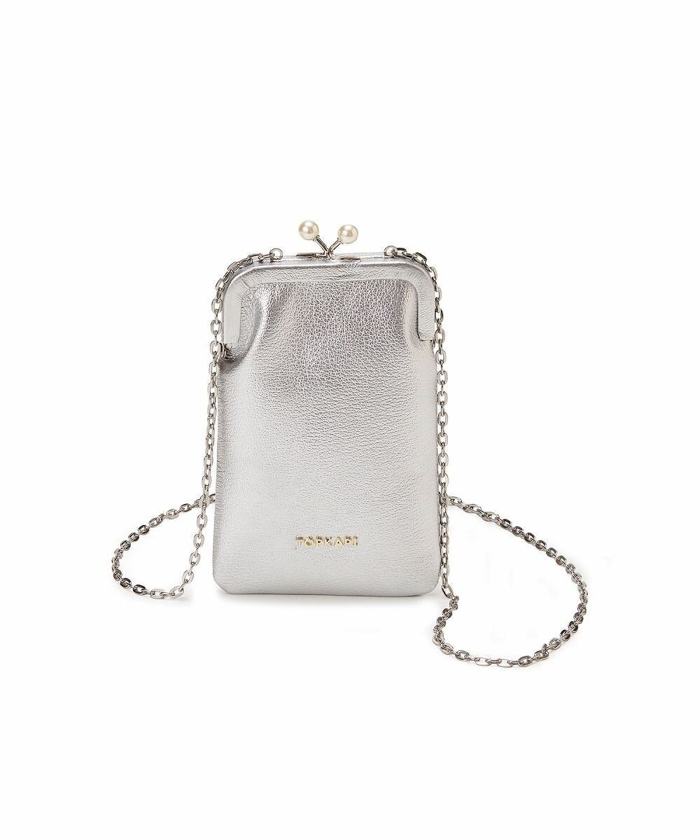 【トプカピ/TOPKAPI】の【TOPKAPI】シュリンクレザー パール チェーン ショルダー バッグ / スマホショルダー インテリア・キッズ・メンズ・レディースファッション・服の通販 founy(ファニー) 　ファッション　Fashion　レディースファッション　WOMEN　アクセサリー　Accessories　ショルダー　Shoulder　シルバー　Silver　スマホショルダーバッグ　Smartphone Shoulder Bag　スマート　Smart　チェーン　Chain　パール　Pearl　ベーシック　Basic　ポケット　Pocket　エレガント 上品　Elegant　シルバー|ID: prp329100004525654 ipo3291000000032008432