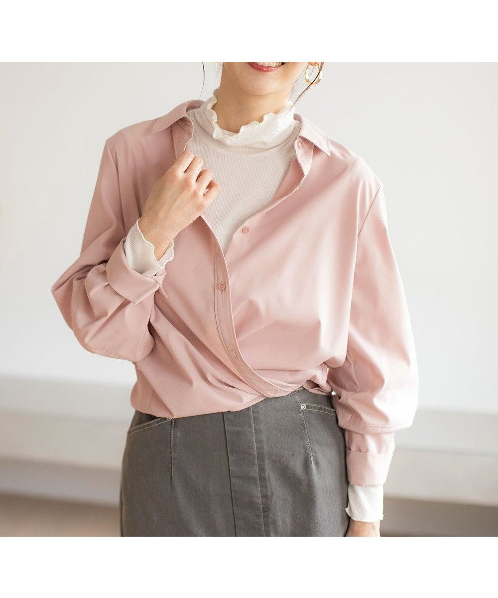 【エニィ スィス/any SiS】の【洗える】ランタンスリーブ シャツ インテリア・キッズ・メンズ・レディースファッション・服の通販 founy(ファニー) 　ファッション　Fashion　レディースファッション　WOMEN　トップス・カットソー　Tops/Tshirt　シャツ/ブラウス　Shirts/Blouses　カフス　Cuffs　スリーブ　Sleeve　夏　Summer　NEW・新作・新着・新入荷　New Arrivals　春　Spring　S/S・春夏　Ss・Spring/Summer　洗える　Washable　羽織　Haori　ピンク|ID: prp329100004525661 ipo3291000000032008460
