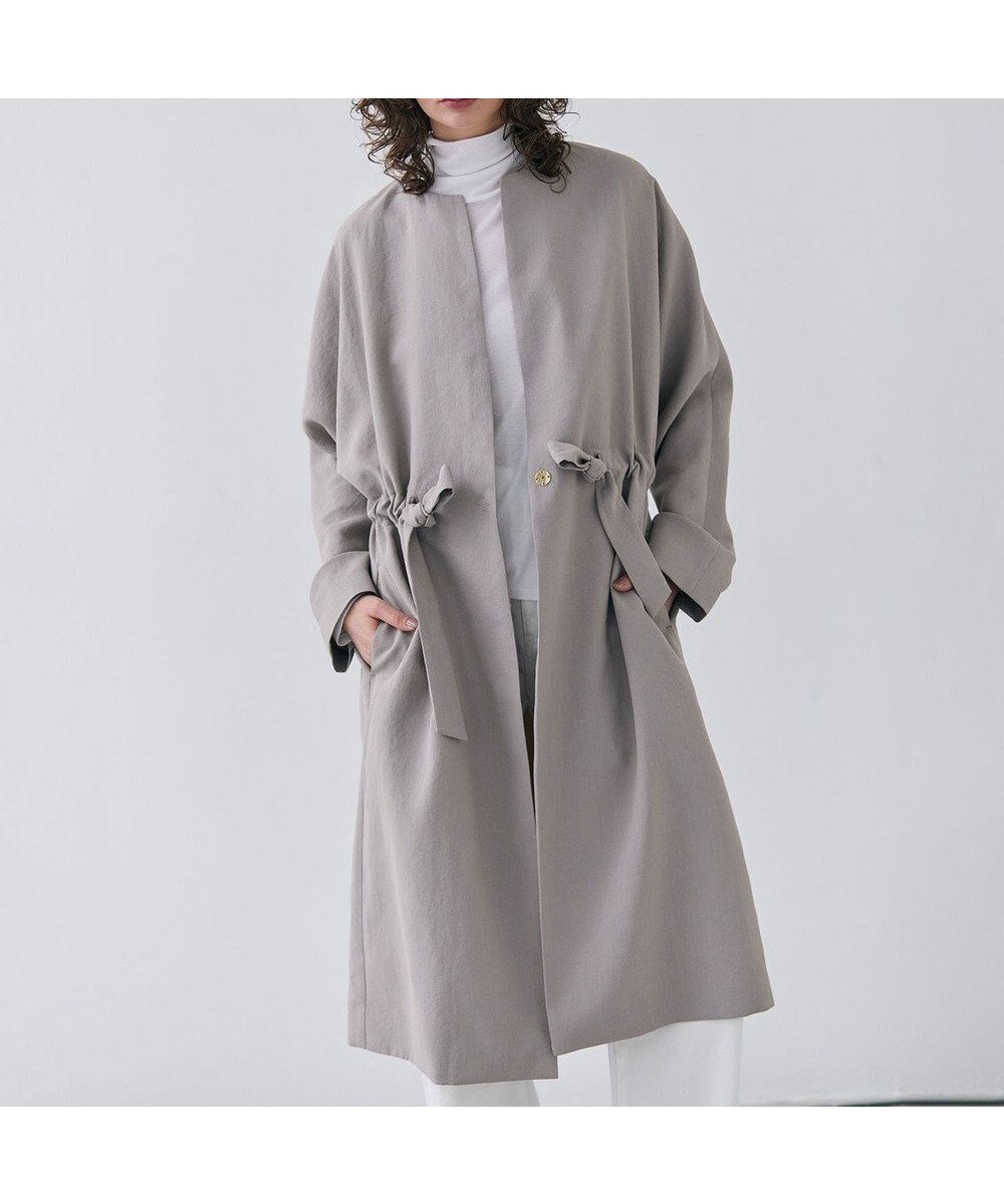 【ベイジ,/BEIGE,】の【洗える】PORDIC / ノーカラードルマンロングコート インテリア・キッズ・メンズ・レディースファッション・服の通販 founy(ファニー) 　ファッション　Fashion　レディースファッション　WOMEN　アウター　Coat Outerwear　コート　Coats　ジャケット　Jackets　エレガント 上品　Elegant　カットソー　Cut And Sew　ジャケット　Jacket　フォルム　Form　フロント　Front　リラックス　Relax　ロング　Long　再入荷　Restock/Back In Stock/Re Arrival　夏　Summer　春　Spring　S/S・春夏　Ss・Spring/Summer　洗える　Washable　Taupe|ID: prp329100004525664 ipo3291000000032008478