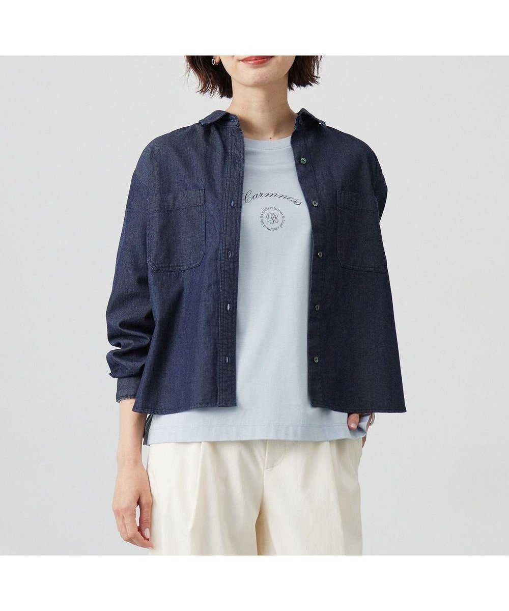 【ジェイ プレス/J.PRESS】の【洗える】5ozバージラコンパクト デニムシャツ インテリア・キッズ・メンズ・レディースファッション・服の通販 founy(ファニー) 　ファッション　Fashion　レディースファッション　WOMEN　トップス・カットソー　Tops/Tshirt　シャツ/ブラウス　Shirts/Blouses　インディゴ　Indigo　ストレート　Straight　スリット　Slit　デニム　Denim　ボトム　Bottom　ユーズド　Used　今季　This Season　夏　Summer　春　Spring　S/S・春夏　Ss・Spring/Summer　洗える　Washable　インディゴ系|ID: prp329100004525669 ipo3291000000032008509