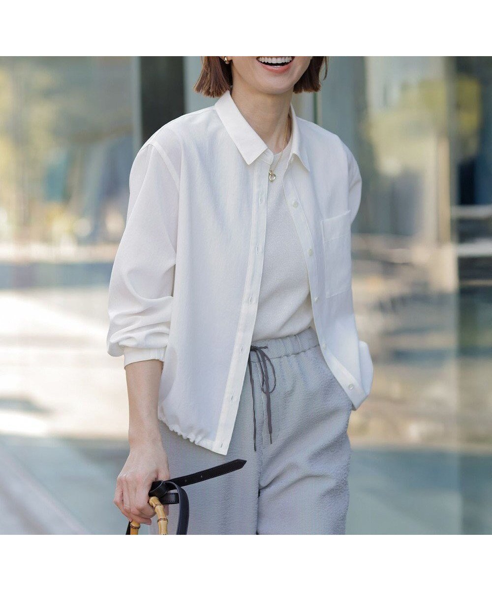 【ジェイ プレス/J.PRESS】の【洗える・接触冷感・防シワ・吸水速乾】BREEZE COOL シャツ ブラウス インテリア・キッズ・メンズ・レディースファッション・服の通販 founy(ファニー) 　ファッション　Fashion　レディースファッション　WOMEN　トップス・カットソー　Tops/Tshirt　シャツ/ブラウス　Shirts/Blouses　春　Spring　洗える　Washable　コンパクト　Compact　吸水　Water Absorption　バランス　Balance　ブルゾン　Blouson　羽織　Haori　ワイド　Wide　S/S・春夏　Ss・Spring/Summer　夏　Summer　オフホワイト系|ID: prp329100004525671 ipo3291000000032008513