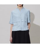 【アイシービー/iCB】の【先行予約・WEB限定・洗える】シルキーツイル 半袖クロップドシャツ スカイブルー系|ID: prp329100004525720 ipo3291000000032008699