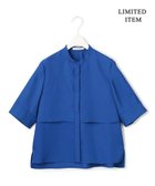【アイシービー/iCB】の【先行予約・WEB限定・洗える】シルキーツイル 半袖クロップドシャツ アゲートブルー系|ID: prp329100004525720 ipo3291000000032008700
