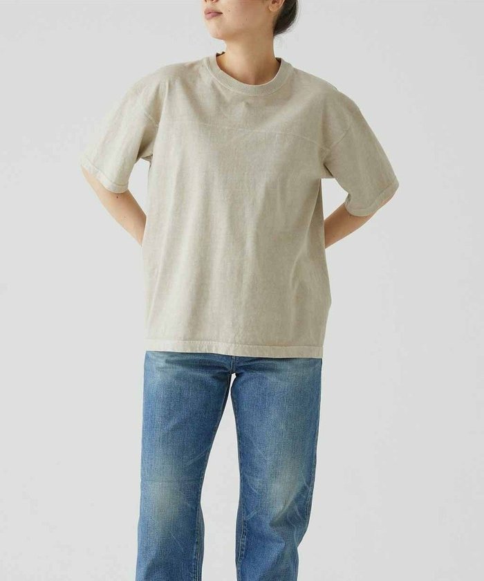 【サキュウ/caqu】の【洗える】caqu x GoodOn football S/Stee シンプルゆったりフィットのフットボール半袖Tシャツ インテリア・キッズ・メンズ・レディースファッション・服の通販 founy(ファニー) https://founy.com/ ファッション Fashion レディースファッション WOMEN トップス・カットソー Tops/Tshirt シャツ/ブラウス Shirts/Blouses ロング / Tシャツ T-Shirts カットソー Cut and Sewn 洗える Washable カットソー Cut And Sew シンプル Simple ジャージー Jersey ジーンズ Jeans センター Center 定番 Standard フィット Fit 半袖 Short Sleeve A/W・秋冬 Aw・Autumn/Winter・Fw・Fall-Winter S/S・春夏 Ss・Spring/Summer NEW・新作・新着・新入荷 New Arrivals 夏 Summer |ID: prp329100004525730 ipo3291000000032008745