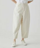 【サキュウ/caqu】の【洗える/涼しい/コットンリネン】color linen barrel pants ivory|ID: prp329100004525734 ipo3291000000032008762