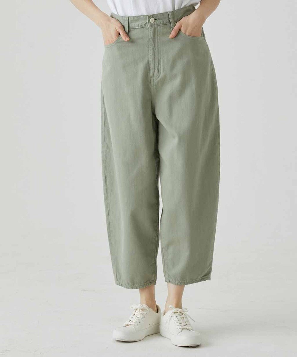 【サキュウ/caqu】の【洗える/涼しい/コットンリネン】color linen barrel pants インテリア・キッズ・メンズ・レディースファッション・服の通販 founy(ファニー) 　ファッション　Fashion　レディースファッション　WOMEN　パンツ　Pants　アンクル　Uncle　インディゴ　Indigo　洗える　Washable　軽量　Lightweight　ジーンズ　Jeans　デニム　Denim　ハイライズ　High Rise　リネン　Linen　A/W・秋冬　Aw・Autumn/Winter・Fw・Fall-Winter　S/S・春夏　Ss・Spring/Summer　NEW・新作・新着・新入荷　New Arrivals　夏　Summer　エレガント 上品　Elegant　sage|ID: prp329100004525734 ipo3291000000032008767
