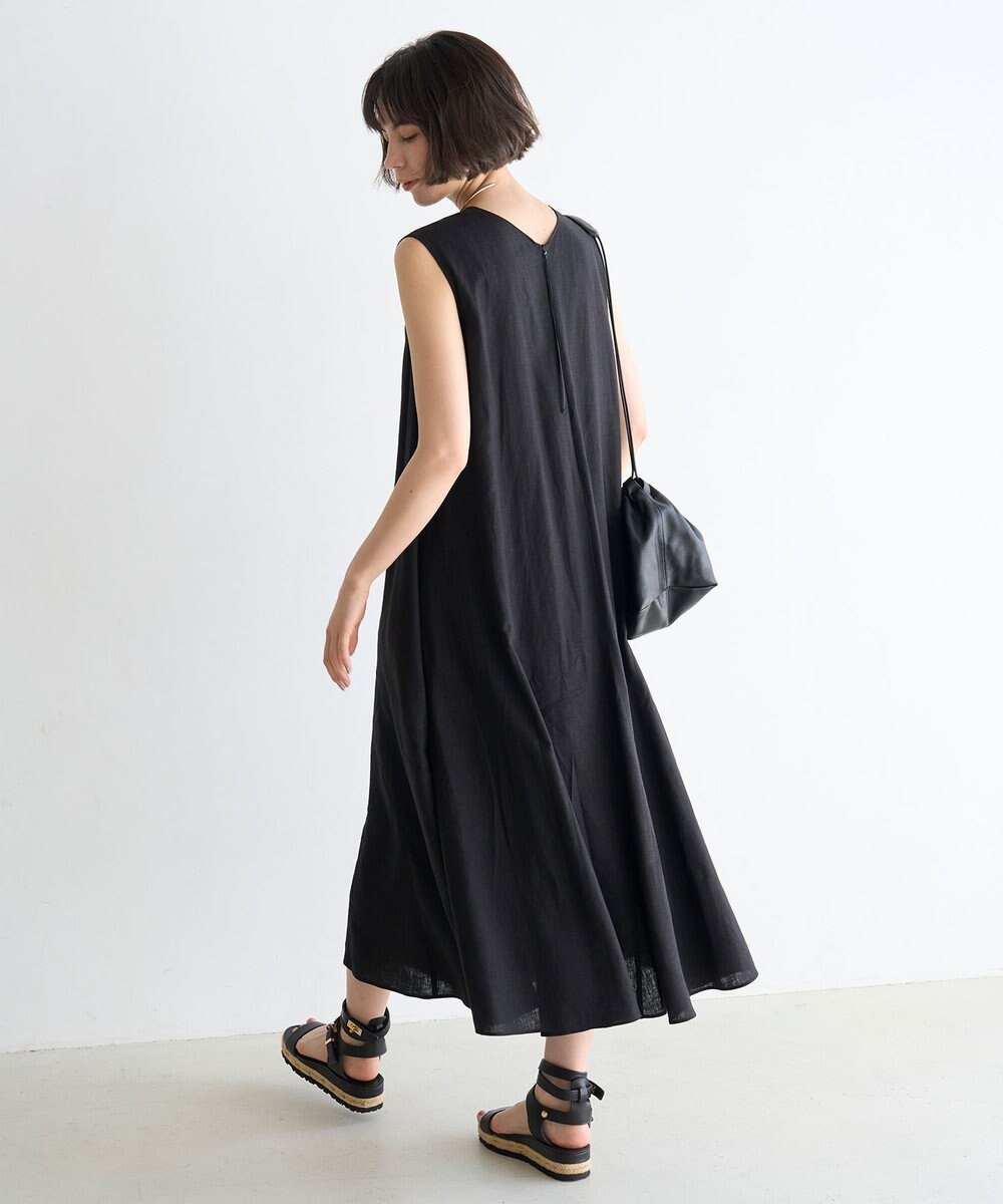 【アンフィーロ 自由区/UNFILO】の【洗える】リネンレーヨン ノースリーブワンピース 人気、トレンドファッション・服の通販 founy(ファニー) 　ファッション　Fashion　レディースファッション　WOMEN　ワンピース　Dress　春　Spring　洗える　Washable　サンダル　Sandals　シルク　Silk　スニーカー　Sneakers　ノースリーブ　No Sleeve　バランス　Balance　フレア　Flare　ペチコート　Petticoat　リネン　Linen　S/S・春夏　Ss・Spring/Summer　NEW・新作・新着・新入荷　New Arrivals　夏　Summer　 other-1|ID: prp329100004525747 ipo3291000000032008811