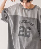 【アメリカンホリック/AMERICAN HOLIC】のピグメント加工フットボールTシャツ Charcoal Gray|ID: prp329100004525785 ipo3291000000032008964