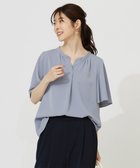 【エニィ スィス/any SiS】の【接触冷感・吸水速乾・UVカット】サラキレイ スキッパー ブラウス ライトブルー|ID: prp329100004525813 ipo3291000000034924799