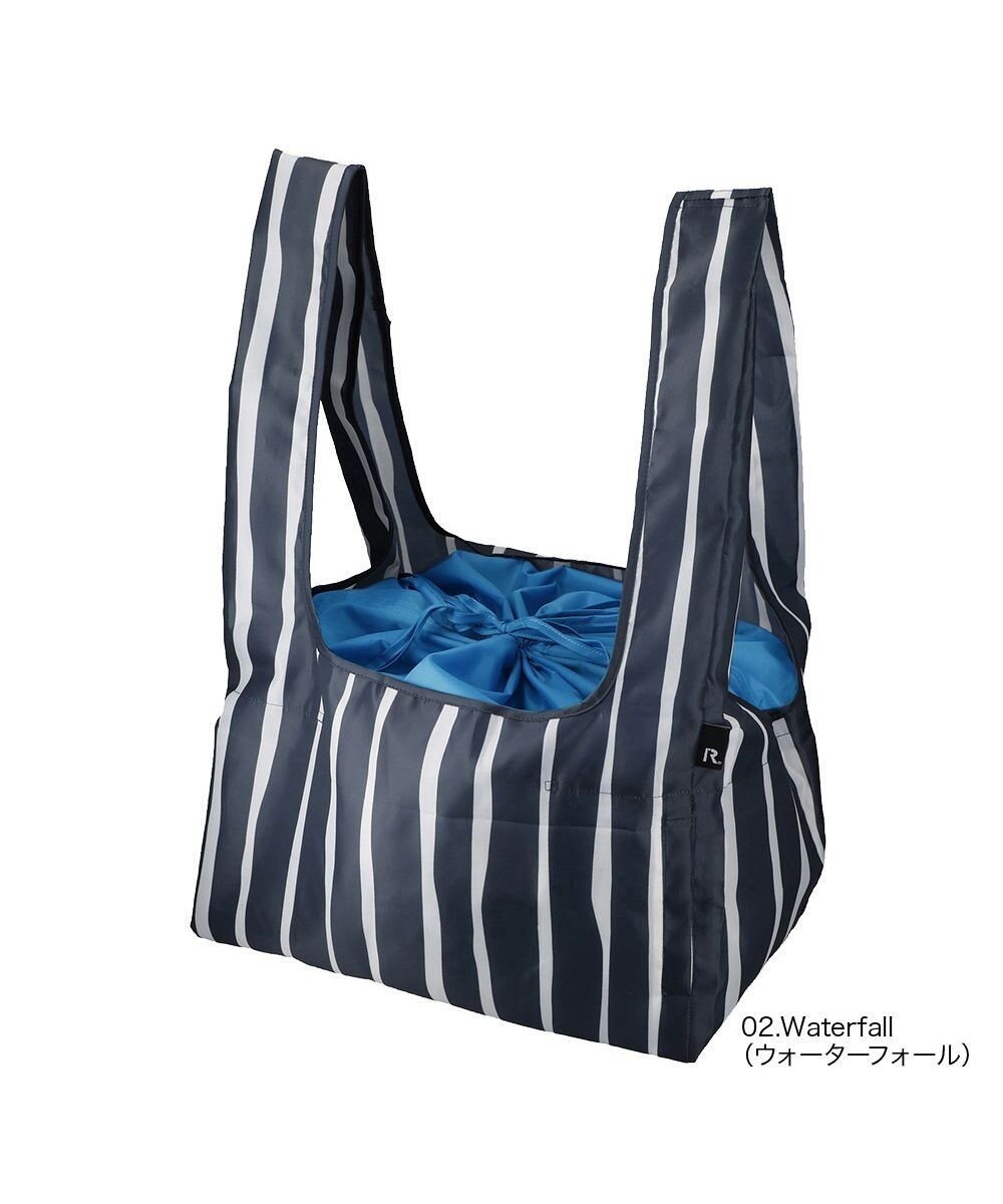 【ルートート/ROOTOTE】の6763【洗濯可能:エコバッグ】/ EU.ルーショッパーGRD.ズアン-B インテリア・キッズ・メンズ・レディースファッション・服の通販 founy(ファニー) 　ファッション　Fashion　レディースファッション　WOMEN　洗える　Washable　コンパクト　Compact　巾着　Purse　シンプル　Simple　プリント　Print　ポケット　Pocket　ランダム　Random　02:ウォーターフォール|ID: prp329100004525817 ipo3291000000032009116