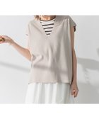 【23区/NIJYUSANKU】の【洗える】コットンポリエステル Vネック ニット ベージュ系|ID: prp329100004525829 ipo3291000000032009157