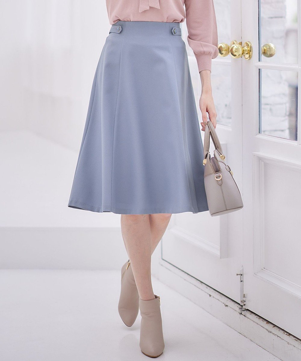 【エニィ スィス/any SiS】の【AIコラボ】サイドボタンフレア スカート 人気、トレンドファッション・服の通販 founy(ファニー) 　ファッション　Fashion　レディースファッション　WOMEN　スカート　Skirt　Aライン/フレアスカート　Flared A-Line Skirts　コラボ　Collaboration　ジャケット　Jacket　ツイル　Twill　定番　Standard　フレア　Flare　無地　Plain Color　A/W・秋冬　Aw・Autumn/Winter・Fw・Fall-Winter　再入荷　Restock/Back In Stock/Re Arrival　おすすめ　Recommend　エレガント 上品　Elegant　 other-1|ID: prp329100004525840 ipo3291000000032009208