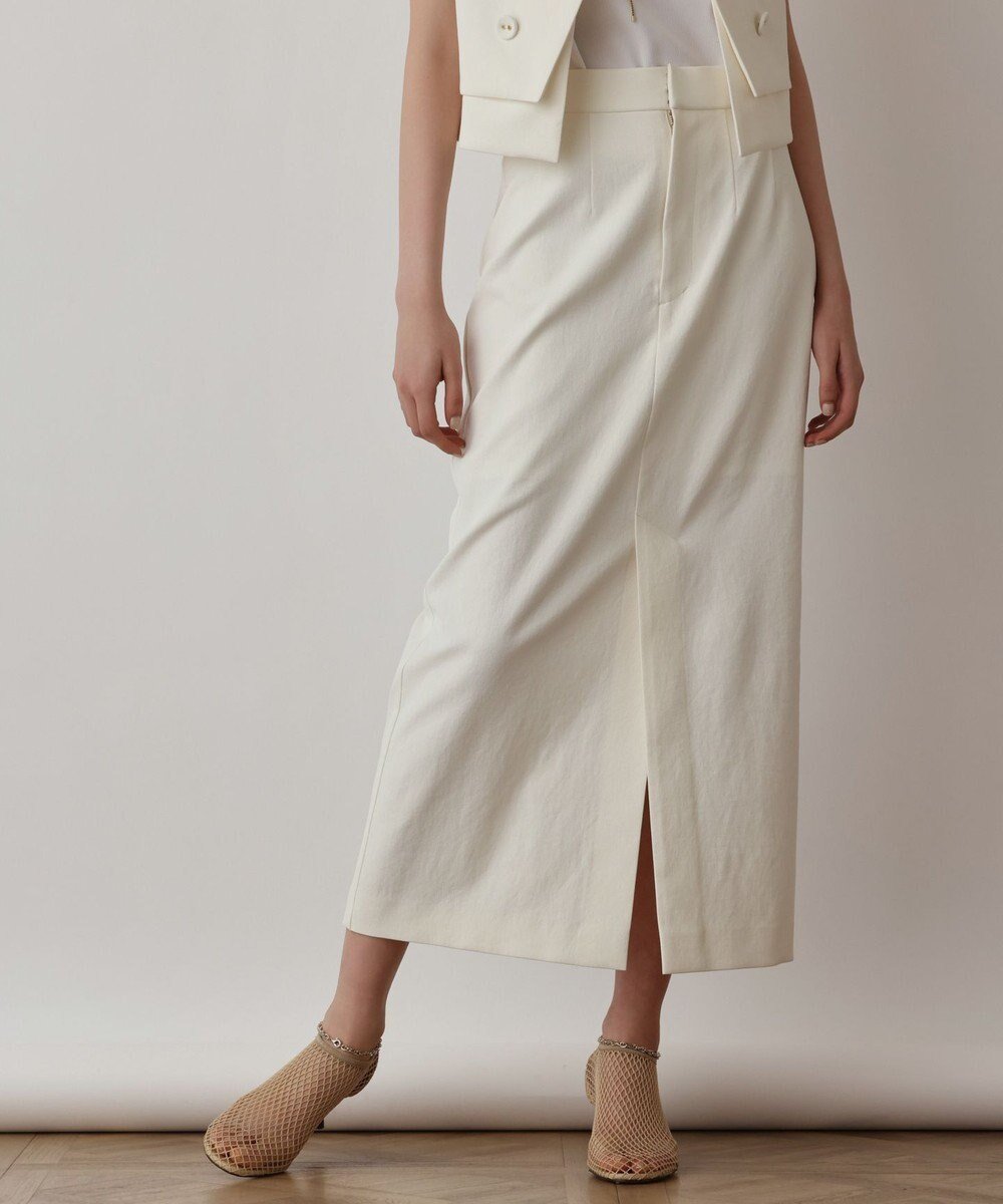 【グレース コンチネンタル/GRACE CONTINENTAL】のオックスタイトスカート 人気、トレンドファッション・服の通販 founy(ファニー) 　ファッション　Fashion　レディースファッション　Fashion for Women　スカート　Skirts　おすすめ　Recommended / Our Picks　オックス　Oxford Fabric　シンプル　Simple, Minimal　ストレッチ　Stretch, Stretchy Fabric　スリット　Slit, Slit Detail　セットアップ　Set-Up, Coordinated Outfit　フロント　Front, Front Design　ベスト　Vest, Waistcoat　ロング　Long, Long-Length　夏　Summer　春　Spring　S/S・春夏　SS, Spring/Summer, Warm Season　 other-1|ID: prp329100004525858 ipo3291000000032736265