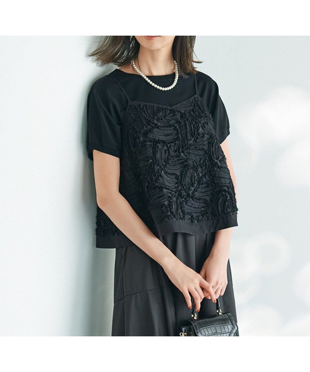 【23区/NIJYUSANKU】の【好評につき追加生産/洗える】リボンエンブロイダリー キャミソール 人気、トレンドファッション・服の通販 founy(ファニー) 　ファッション　Fashion　レディースファッション　Fashion for Women　トップス・カットソー　Cut & Sew Tops　キャミソール&ノースリーブ　Camisoles & Sleeveless Tops　シャツ・ブラウス・オフィスカジュアル　Elegant Blouses & Button-Ups　2025年　2025　2025春夏・S/S　Spring/Summer 2025 SS25　オーガンジー　Organza Fabric　カットソー　Cut and Sewn Top　キャミソール　Camisole, Spaghetti Strap Top　シアー　Sheer, See-Through　シフォン　Chiffon, Lightweight Fabric　トレンド　Trend, Trending Now　リボン　Ribbon, Bow　夏　Summer　春　Spring　S/S・春夏　SS, Spring/Summer, Warm Season　洗える　Machine Washable　 other-1|ID: prp329100004525942 ipo3291000000035762153