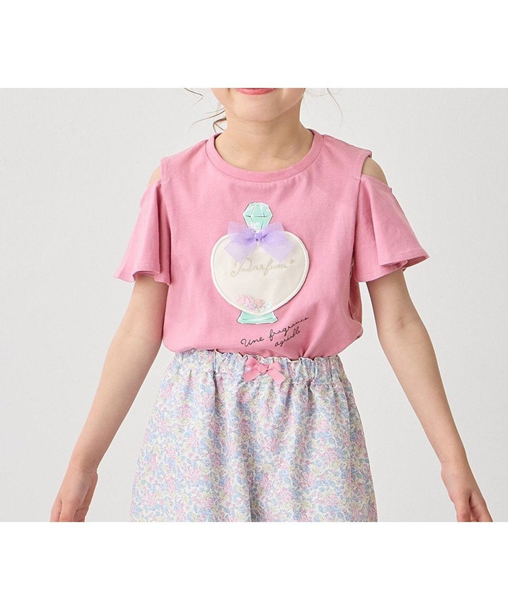 【エニファム/any FAM / KIDS】の接触冷感 しろくま オフショルダー Tシャツ インテリア・キッズ・メンズ・レディースファッション・服の通販 founy(ファニー) 　ファッション　Fashion　キッズファッション　KIDS　トップス・カットソー　Tops/Tees/Kids　オフショル　Off Shoulder　オフショルダー　Off Shoulder　春　Spring　カットソー　Cut And Sew　スパンコール　Sequins　ドレス　Dress　ポケット　Pocket　モチーフ　Motif　リボン　Ribbon　S/S・春夏　Ss・Spring/Summer　再入荷　Restock/Back In Stock/Re Arrival　夏　Summer　ピンク×パフューム|ID: prp329100004526767 ipo3291000000032125254