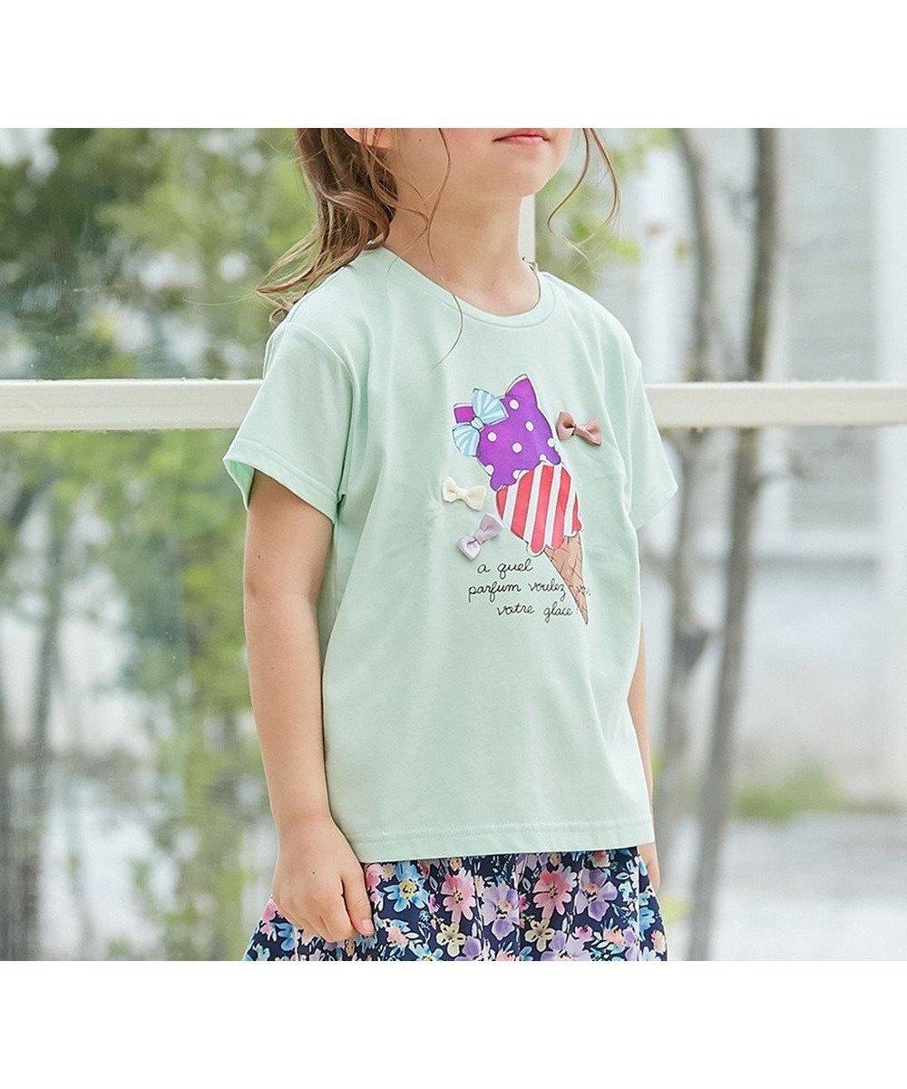 【エニファム/any FAM / KIDS】の接触冷感 ミラクルプリント Tシャツ インテリア・キッズ・メンズ・レディースファッション・服の通販 founy(ファニー) 　ファッション　Fashion　キッズファッション　KIDS　トップス・カットソー　Tops/Tees/Kids　春　Spring　カットソー　Cut And Sew　プリント　Print　ポケット　Pocket　S/S・春夏　Ss・Spring/Summer　再入荷　Restock/Back In Stock/Re Arrival　プチプライス・低価格　Affordable　夏　Summer　ミント×アイス|ID: prp329100004526768 ipo3291000000032184690