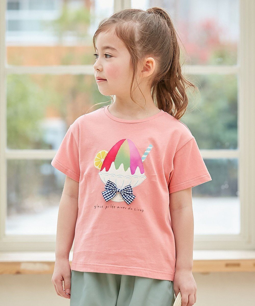【エニィ/ANY / KIDS】の接触冷感 ミラクルプリント Tシャツ インテリア・キッズ・メンズ・レディースファッション・服の通販 founy(ファニー) 　ファッション　Fashion　キッズファッション　Fashion for Kids　トップス・カットソー　Cut & Sew Tops　春　Spring　カットソー　Cut and Sewn Top　プリント　Print, Printed Pattern　ポケット　Pocket, Pocket Detail　S/S・春夏　SS, Spring/Summer, Warm Season　プチプライス・低価格　Affordable / Budget Price　夏　Summer　ピンク×かき氷|ID: prp329100004526768 ipo3291000000033652344