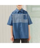 【ジェイ プレス/J.PRESS / KIDS】の【110-130cm】TCブロード パネルボーダープリント シャツ ダルブルー系|ID: prp329100004526773 ipo3291000000032013772