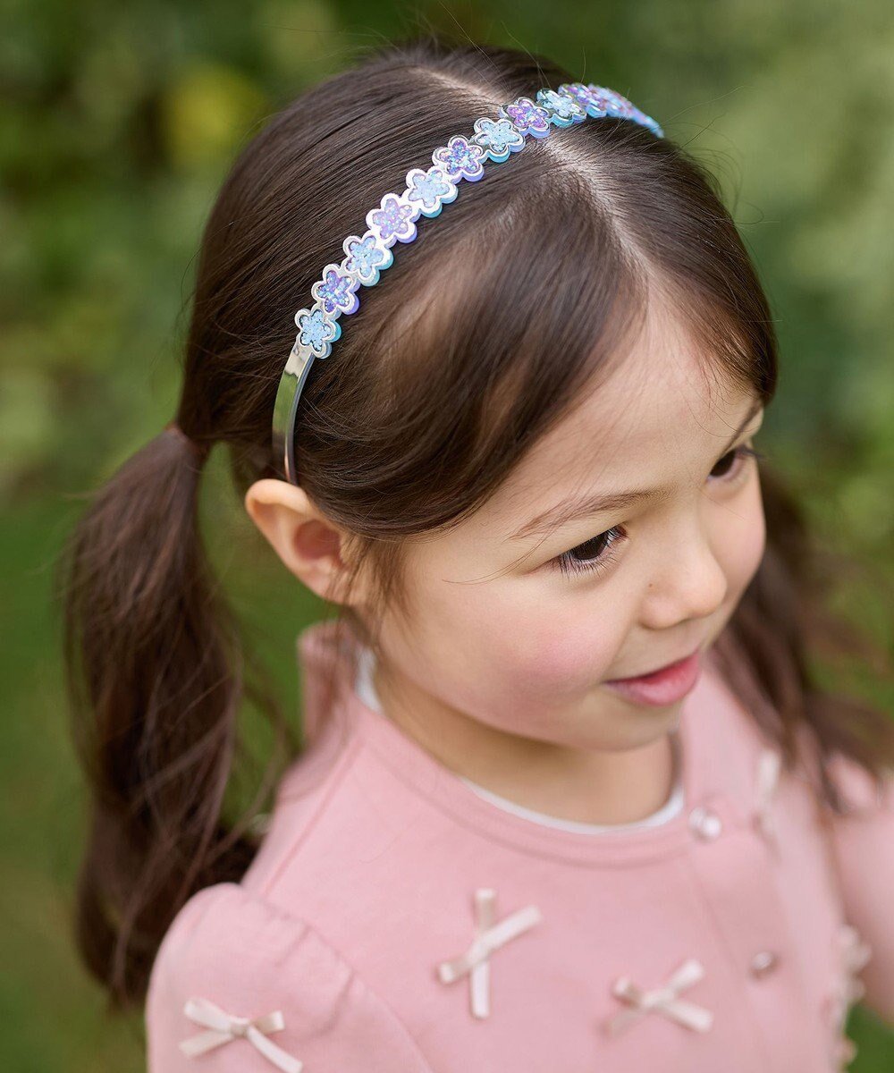 【エニィ/ANY / KIDS】のキラキラお花カチューシャ インテリア・キッズ・メンズ・レディースファッション・服の通販 founy(ファニー) ファッション Fashion キッズファッション Fashion for Kids アクセサリー Fashion Accessories ワンポイント One Point, Statement Accent 夏 Summer 春 Spring S/S・春夏 SS, Spring/Summer, Warm Season サックスブルー|ID: prp329100004526777 ipo3291000000034229956