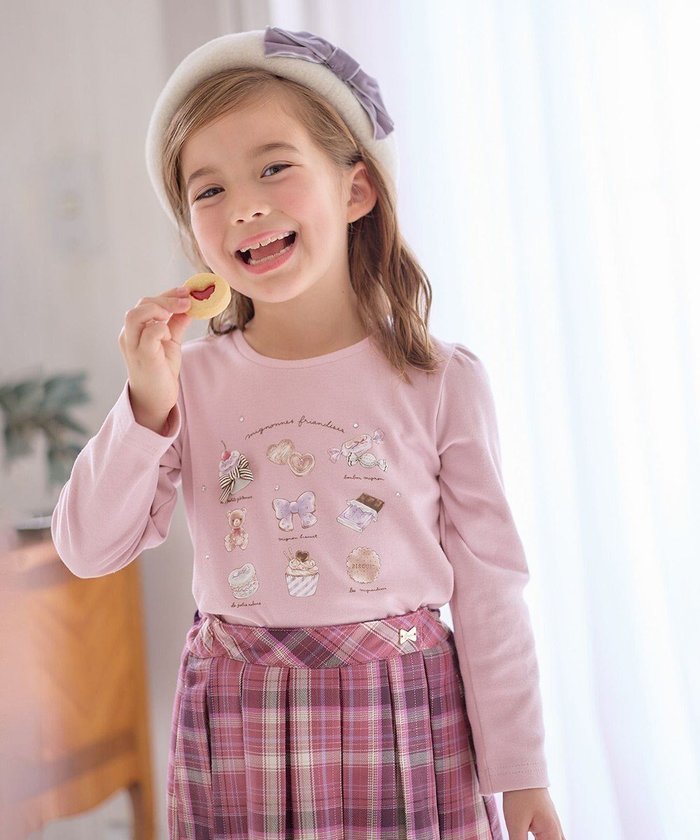 【エニファム/any FAM / KIDS】のスイーツプリント 長袖 Tシャツ インテリア・キッズ・メンズ・レディースファッション・服の通販 founy(ファニー) https://founy.com/ ファッション Fashion キッズファッション KIDS トップス・カットソー Tops/Tees/Kids おすすめ Recommend カットソー Cut And Sew カーディガン Cardigan キュロット Culottes シンプル Simple ストーン Stone プリント Print ポケット Pocket リボン Ribbon ロング Long A/W・秋冬 Aw・Autumn/Winter・Fw・Fall-Winter 長袖 Long Sleeve |ID: prp329100004526779 ipo3291000000032013788