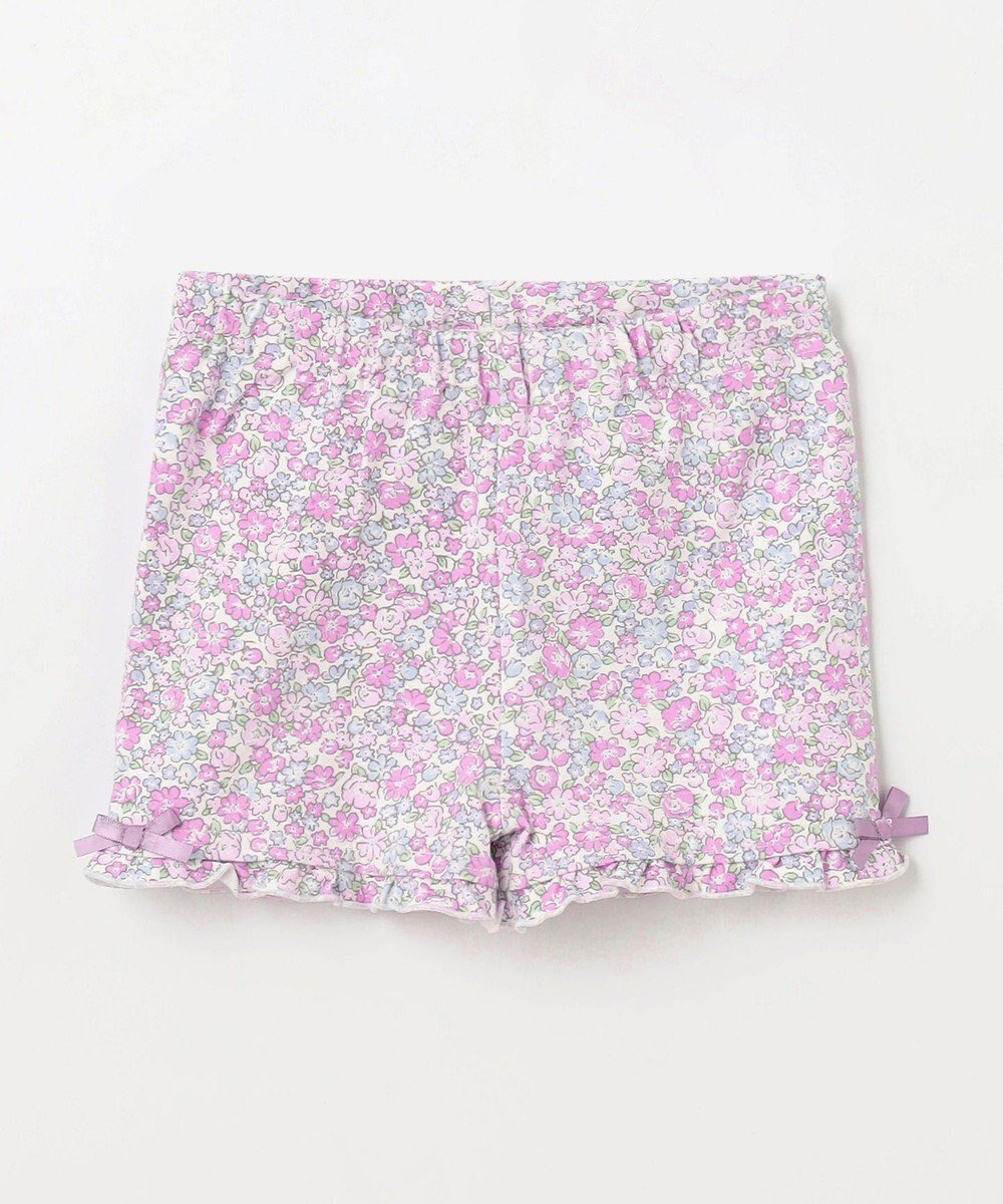 【エニファム/any FAM / KIDS】の一分丈 スパッツ インテリア・キッズ・メンズ・レディースファッション・服の通販 founy(ファニー) 　ファッション　Fashion　キッズファッション　KIDS Children’s Clothing　インナー　Inner　ガーリー　Girly　ギャザー　Gather　シンプル　Simple　リボン　Ribbon　レギンス　Leggings　再入荷　Restock/Back In Stock/Re Arrival　エクリュ系花柄|ID: prp329100004526780 ipo3291000000032649457