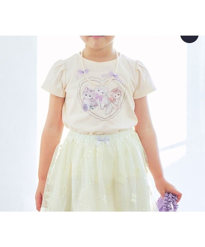 【エニィ/ANY / KIDS】のネックレス付き ネコTシャツ インテリア・キッズ・メンズ・レディースファッション・服の通販 founy(ファニー) https://founy.com/ ファッション Fashion キッズファッション Fashion for Kids トップス・カットソー Cut & Sew Tops カットソー Cut and Sewn Top ネコ Cat, Feline Motif ネックレス Necklace, Pendant Necklace パール Pearl, Pearl Accent プリント Print, Printed Pattern ポケット Pocket, Pocket Detail リボン Ribbon, Bow 半袖 Short Sleeve, Half Sleeve 夏 Summer 春 Spring S/S・春夏 SS, Spring/Summer, Warm Season |ID: prp329100004526789 ipo3291000000033203237