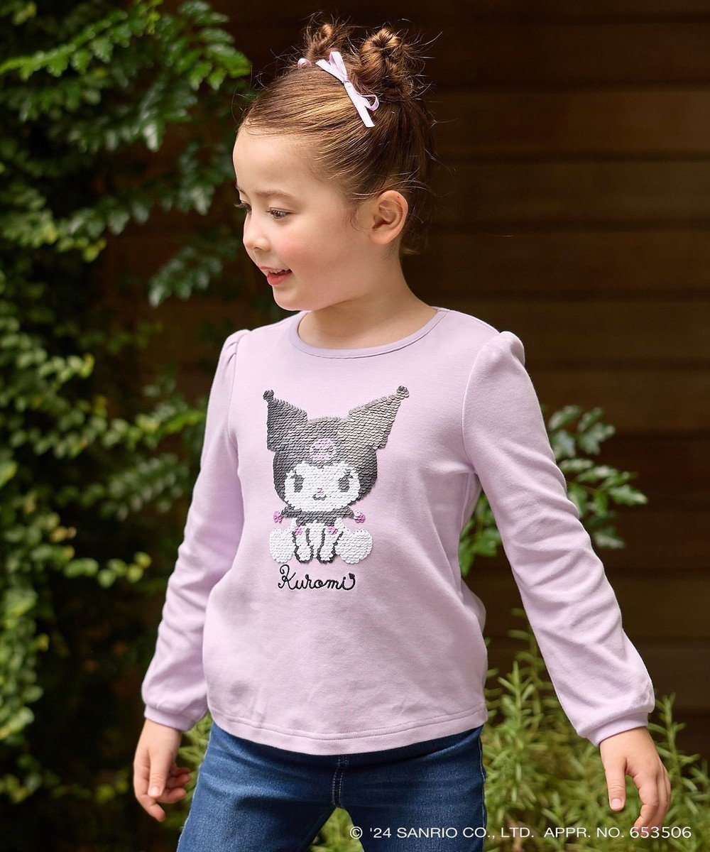 【エニファム/any FAM / KIDS】の【any FAM×サンリオキャラクターズ】ミラクルスパンコール長袖Tシャツ インテリア・キッズ・メンズ・レディースファッション・服の通販 founy(ファニー) 　ファッション　Fashion　キッズファッション　KIDS　トップス・カットソー　Tops/Tees/Kids　カットソー　Cut And Sew　キャラクター　Character　キュロット　Culottes　コーデュロイ　Corduroy　スパンコール　Sequins　長袖　Long Sleeve　モチーフ　Motif　冬　Winter　A/W・秋冬　Aw・Autumn/Winter・Fw・Fall-Winter　再入荷　Restock/Back In Stock/Re Arrival　ラベンダー×クロミ|ID: prp329100004526793 ipo3291000000032125258