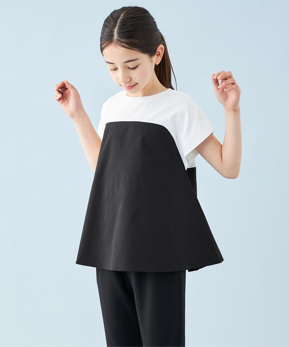 【アンフィーロ/UNFILO / KIDS】の【110-150cm】アソート コンビTシャツ インテリア・キッズ・メンズ・レディースファッション・服の通販 founy(ファニー) 　ファッション　Fashion　キッズファッション　KIDS Children’s Clothing　トップス・カットソー　Tops/Tees/Kids　春　Spring　カットソー　Cut And Sew　コンビ　Combination　チェック　Check　チュール　Tulle　ビスチェ　Bustier　S/S・春夏　Ss・Spring/Summer　おすすめ　Recommend　夏　Summer　オフ×ブラック[ビスチェコンビ]|ID: prp329100004526801 ipo3291000000032013864