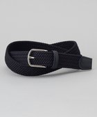 【五大陸/gotairiku / MEN】の【ビジカジ兼用】ゴムメッシュ レザーコンビベルト ネイビー系|ID: prp329100004526810 ipo3291000000032013904