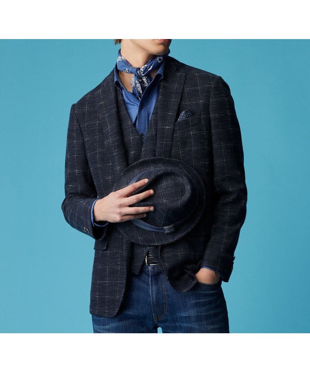 【ジョセフ アブード/JOSEPH ABBOUD / MEN】の【イタリア素材/軽量/ストレッチ】サマーツィードジャージーチェック プリント ジャケット 人気、トレンドファッション・服の通販 founy(ファニー) 　ファッション　Fashion　メンズファッション　MEN　アウター　Coats Outerwear/Men　テーラードジャケット　Tailored Jackets　イタリア　Italy　サマー　Summer　ジャケット　Jacket　ジャージ　Jersey　ストレッチ　Stretch　チェック　Check　ツィード　Tweed　テーラード　Tailored　プリント　Print　ポケット　Pocket　夏　Summer　春　Spring　S/S・春夏　Ss・Spring/Summer　軽量　Lightweight　 other-1|ID: prp329100004526819 ipo3291000000032013929