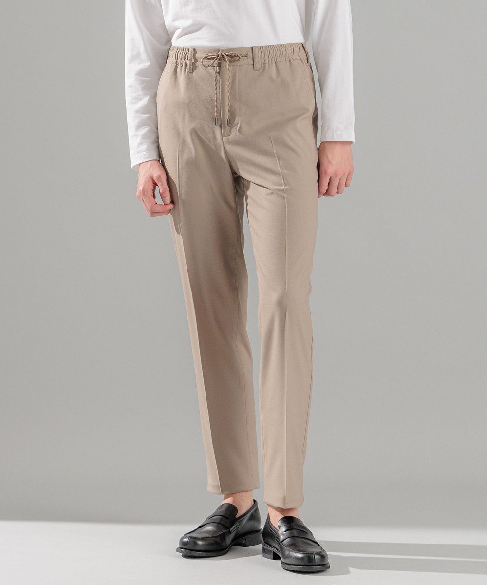 【ジョゼフ オム/JOSEPH HOMME / MEN】の新素材・新型【洗える/ストレッチ/ウエストゴム仕様】キャリーマンストレッチ ドロスト付ストレートパンツ / HOVE インテリア・キッズ・メンズ・レディースファッション・服の通販 founy(ファニー) 　ファッション　Fashion　メンズファッション　MEN　ボトムス　Bottoms/Men　春　Spring　洗える　Washable　ストレッチ　Stretch　ストレート　Straight　雑誌　Magazine　ドローコード　Draw Cord　定番　Standard　フランス　France　ポケット　Pocket　ループ　Loop　レギュラー　Regular　S/S・春夏　Ss・Spring/Summer　夏　Summer　エレガント 上品　Elegant　ビジネス 仕事 通勤　Business　ベージュ系|ID: prp329100004526826 ipo3291000000032013955