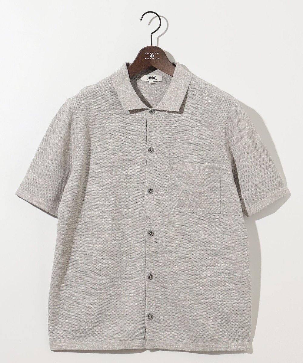 【ジョセフ アブード/JOSEPH ABBOUD / MEN】の【イタリア糸使用/軽い/洗える/サスティナブル】スラブギマ ニット シャツ インテリア・キッズ・メンズ・レディースファッション・服の通販 founy(ファニー) 　ファッション　Fashion　メンズファッション　MEN　トップス・カットソー　Tops/Tshirt/Men　ニット　Knit Tops　カーディガン　Cardigans　シャツ　Shirts　イタリア　Italy　インナー　Inner　春　Spring　洗える　Washable　カーディガン　Cardigan　コーティング　Coating　鹿の子　Pique　メッシュ　Mesh　S/S・春夏　Ss・Spring/Summer　おすすめ　Recommend　夏　Summer　ライトグレー系|ID: prp329100004526828 ipo3291000000032013961