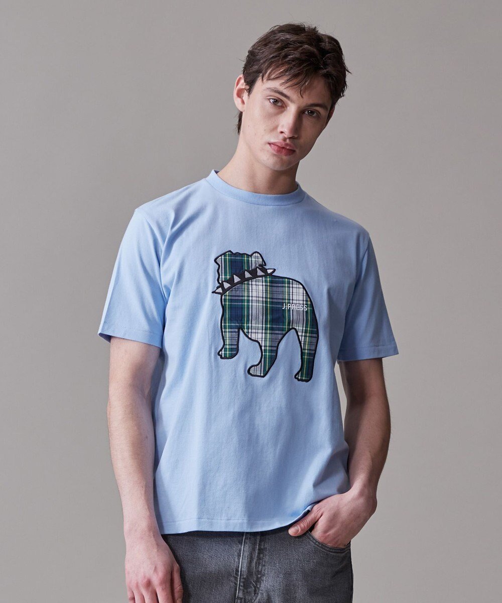 【ジェイ プレス/J.PRESS / MEN】の新色登場!【毎シーズン大好評】【UNISEX】ファブリックワッペン バックブルTシャツ インテリア・キッズ・メンズ・レディースファッション・服の通販 founy(ファニー) 　ファッション　Fashion　メンズファッション　MEN　トップス・カットソー　Tops/Tshirt/Men　シャツ　Shirts　ヴィンテージ　Vintage　春　Spring　カットソー　Cut And Sew　ジャケット　Jacket　チェック　Check　ファブリック　Fabric　フィット　Fit　メンズ　Mens　ユニセックス　Unisex　レギュラー　Regular　S/S・春夏　Ss・Spring/Summer　夏　Summer　サックスブルー系|ID: prp329100004526832 ipo3291000000032013983