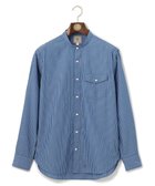 【ジェイ プレス/J.PRESS / MEN】のポプリンマルチストライプ バンドカラーシャツ サックスブルー系1|ID: prp329100004526837 ipo3291000000032014003