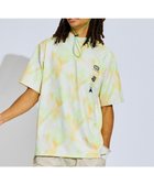 【ピーダブリュサーキュラス/PW CIRCULUS / MEN】の【吸水速乾 / UV遮蔽率99.5% UVカット / ストレッチ】【MEN】タイダイ柄モックネックT イエロー系5|ID: prp329100004526838 ipo3291000000032037544