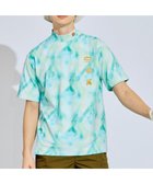 【ピーダブリュサーキュラス/PW CIRCULUS / MEN】の【吸水速乾 / UV遮蔽率99.5% UVカット / ストレッチ】【MEN】タイダイ柄モックネックT ブルー系5|ID: prp329100004526838 ipo3291000000032037545