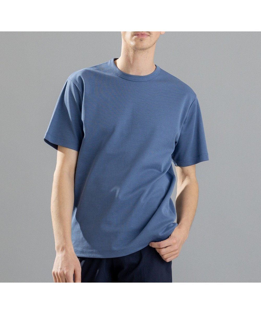 【ジョゼフ オム/JOSEPH HOMME / MEN】のスビンギザカノコ クルーネック インテリア・キッズ・メンズ・レディースファッション・服の通販 founy(ファニー) 　ファッション　Fashion　メンズファッション　Men's Style Online　トップス・カットソー　Tops/Tshirt/Men　シャツ　Shirts　インド　India　インナー　Inner　カットソー　Cut And Sew　ジャケット　Jacket　ビジネス 仕事 通勤　Business　ベーシック　Basic　レギュラー　Regular　半袖　Short Sleeve　夏　Summer　春　Spring　S/S・春夏　Ss・Spring/Summer　ダルブルー系|ID: prp329100004526842 ipo3291000000032649665