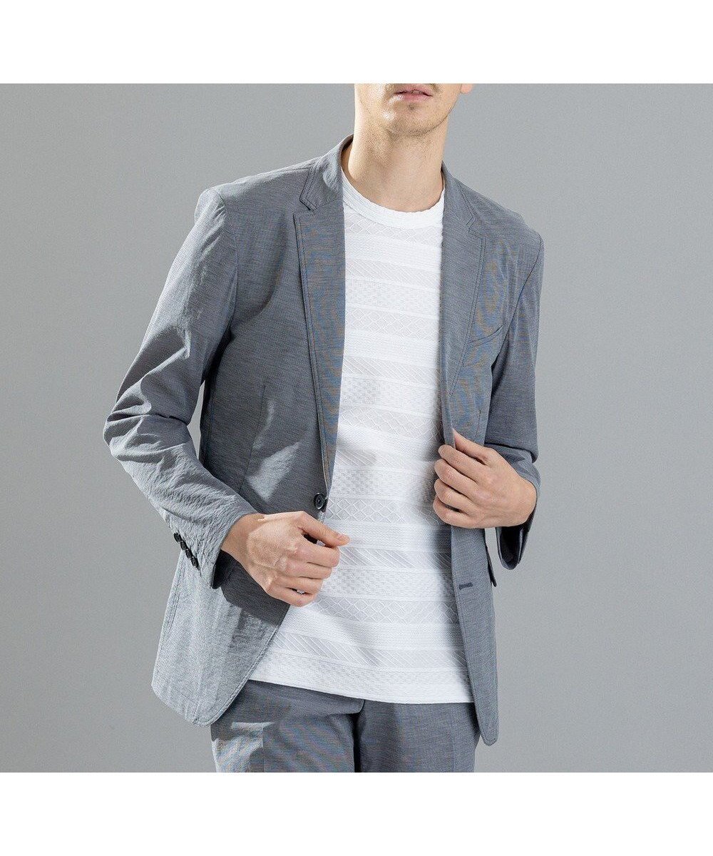 【ジョゼフ オム/JOSEPH HOMME / MEN】のスーパーストレッチウェザー ジャケット インテリア・キッズ・メンズ・レディースファッション・服の通販 founy(ファニー) 　ファッション　Fashion　メンズファッション　Fashion for Men　アウター　Men's Coats Outerwear　テーラードジャケット　Tailored Jackets & Blazers　シェイプ　Shape, Slim Fit　シンプル　Simple, Minimal　ジャケット　Jacket, Outerwear　ストレッチ　Stretch, Stretchy Fabric　セットアップ　Set-Up, Coordinated Outfit　センター　Center, Center Line　フラップ　Flap, Flap Pocket　ベーシック　Basic, Essential　ポケット　Pocket, Pocket Detail　ワッシャー　Washer, Crinkled Finish　夏　Summer　春　Spring　S/S・春夏　SS, Spring/Summer, Warm Season　軽量　Lightweight, Ultra Light　ライトグレー系|ID: prp329100004526847 ipo3291000000033203707