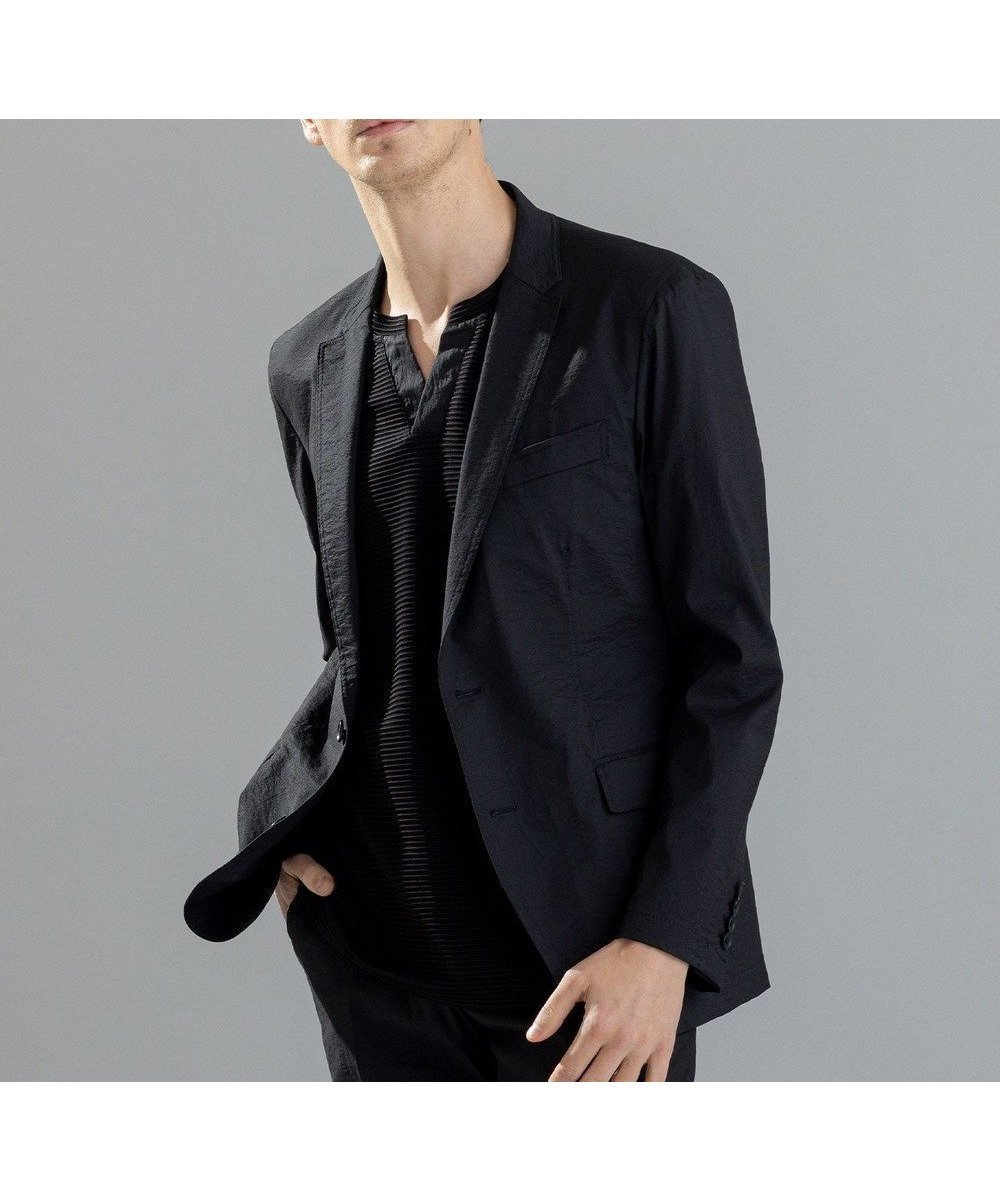 【ジョゼフ オム/JOSEPH HOMME / MEN】のスーパーストレッチウェザー ジャケット インテリア・キッズ・メンズ・レディースファッション・服の通販 founy(ファニー) 　ファッション　Fashion　メンズファッション　Fashion for Men　アウター　Men's Coats Outerwear　テーラードジャケット　Tailored Jackets & Blazers　シェイプ　Shape, Slim Fit　シンプル　Simple, Minimal　ジャケット　Jacket, Outerwear　ストレッチ　Stretch, Stretchy Fabric　セットアップ　Set-Up, Coordinated Outfit　センター　Center, Center Line　フラップ　Flap, Flap Pocket　ベーシック　Basic, Essential　ポケット　Pocket, Pocket Detail　ワッシャー　Washer, Crinkled Finish　夏　Summer　春　Spring　S/S・春夏　SS, Spring/Summer, Warm Season　軽量　Lightweight, Ultra Light　ブラック系|ID: prp329100004526847 ipo3291000000033203708