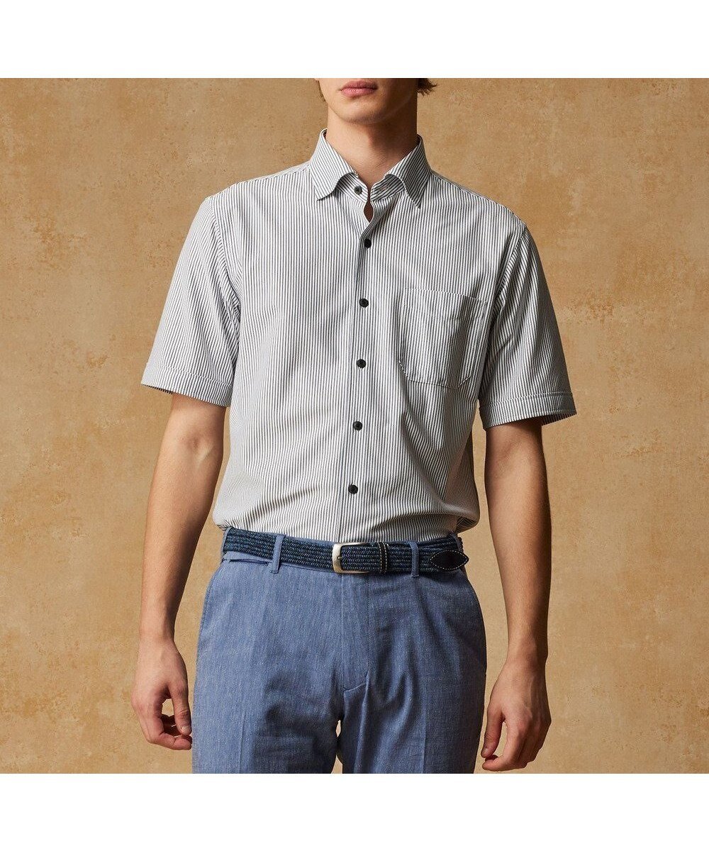 【ジョセフ アブード/JOSEPH ABBOUD / MEN】の【イージーケア・ストレッチ】コンパクトジャージーシャンブレーヘアラインストライプ シャツ 人気、トレンドファッション・服の通販 founy(ファニー) 　ファッション　Fashion　メンズファッション　MEN　トップス・カットソー　Tops/Tshirt/Men　シャツ　Shirts　ジャージ　Jersey　ストレッチ　Stretch　ビジネス 仕事 通勤　Business　夏　Summer　春　Spring　S/S・春夏　Ss・Spring/Summer　 other-1|ID: prp329100004526851 ipo3291000000032014054